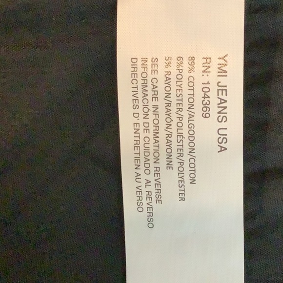 YMI Size 13 Classic Long Black Denim With Front Slit. New With Tags. - Picture 7 of 7